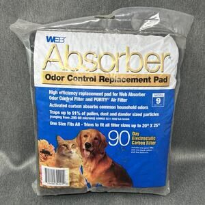 WEB Absorber Odor Control Filter Pad Carbon MERV 9 Fits Up To 20x25 Trimmable